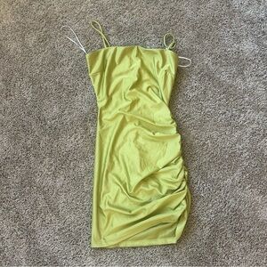 Lovely Day Lime Mini Dress with Spaghetti Straps